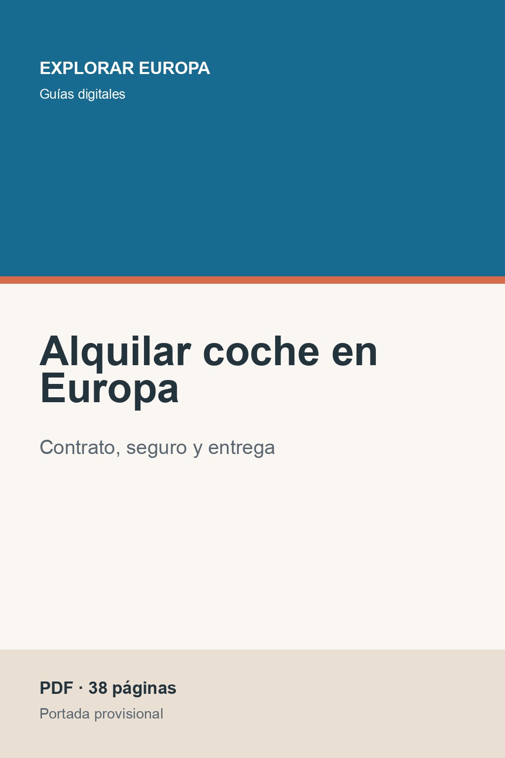 Portada de la guía «Alquilar coche en Europa»
