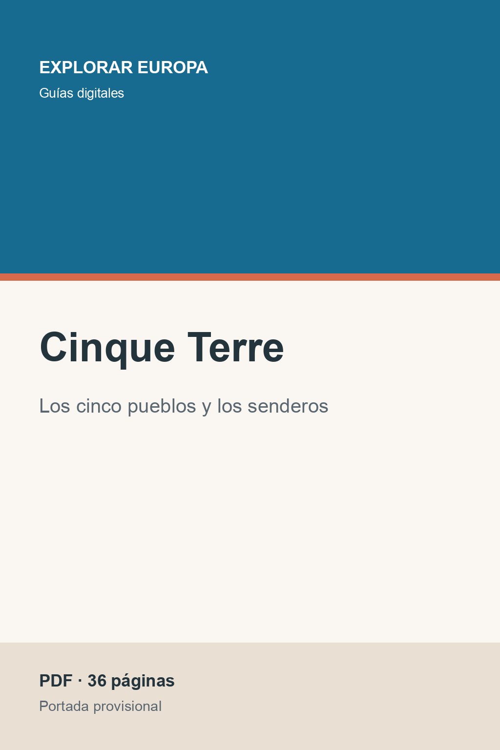Portada de la guía «Cinque Terre»