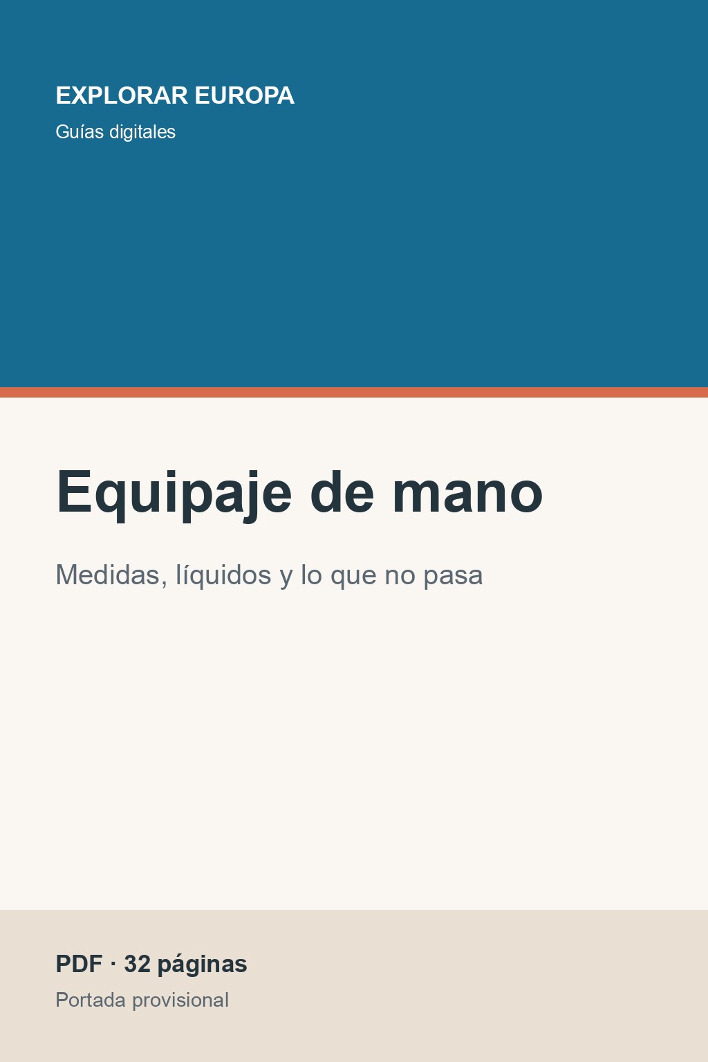 Portada de la guía «Equipaje de mano»