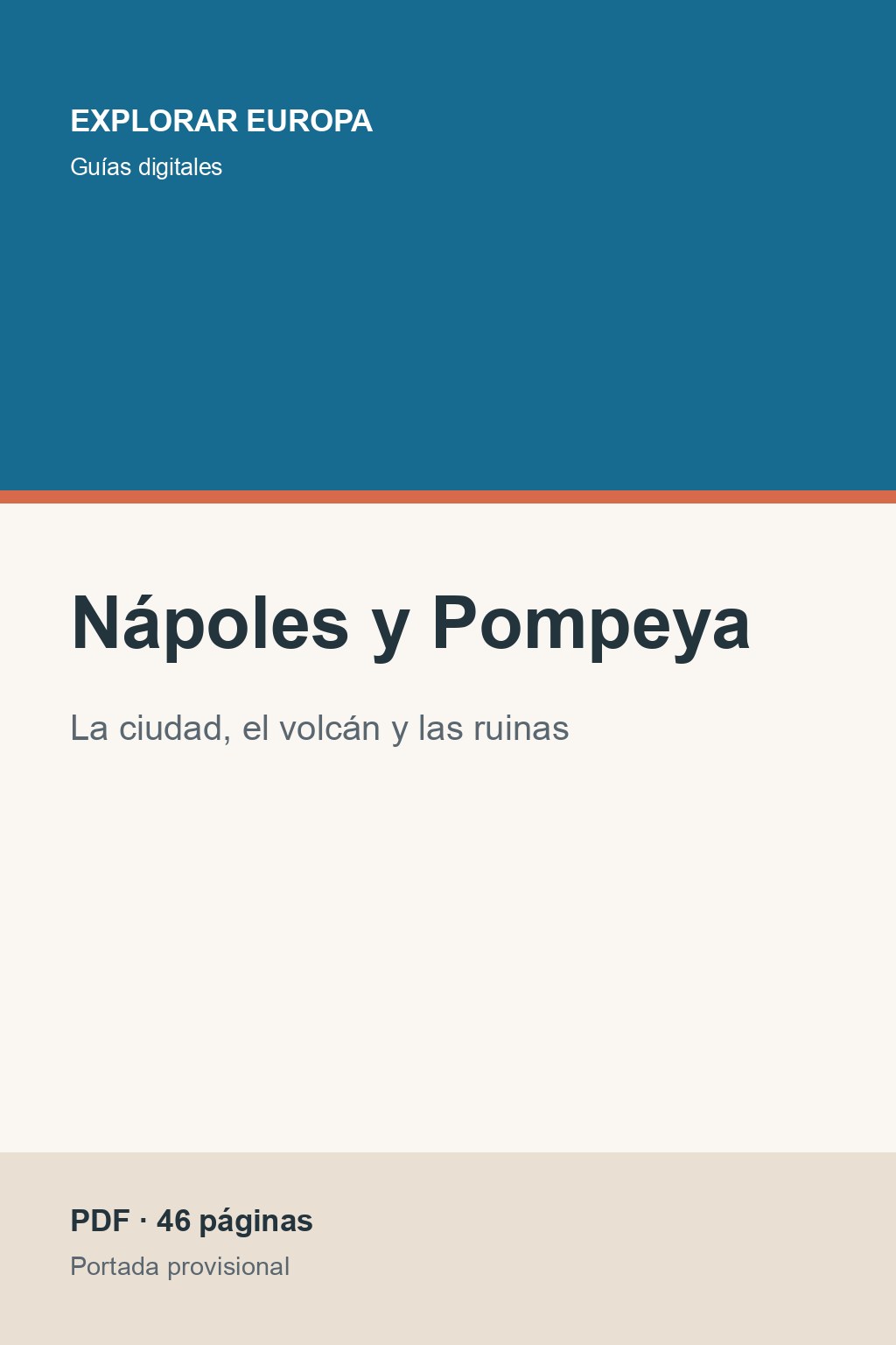 Portada de la guía «Nápoles y Pompeya»