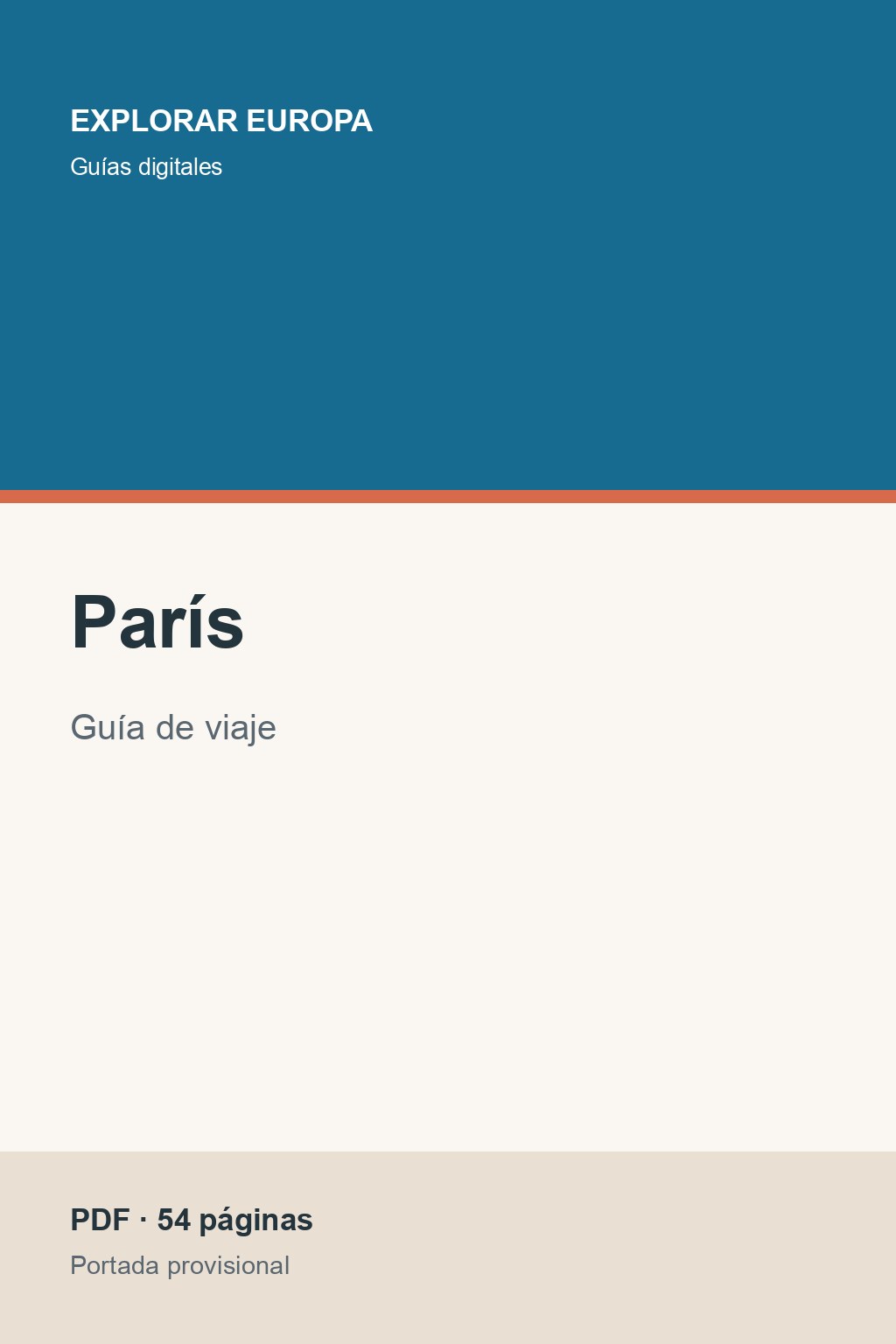Portada de la guía «París»