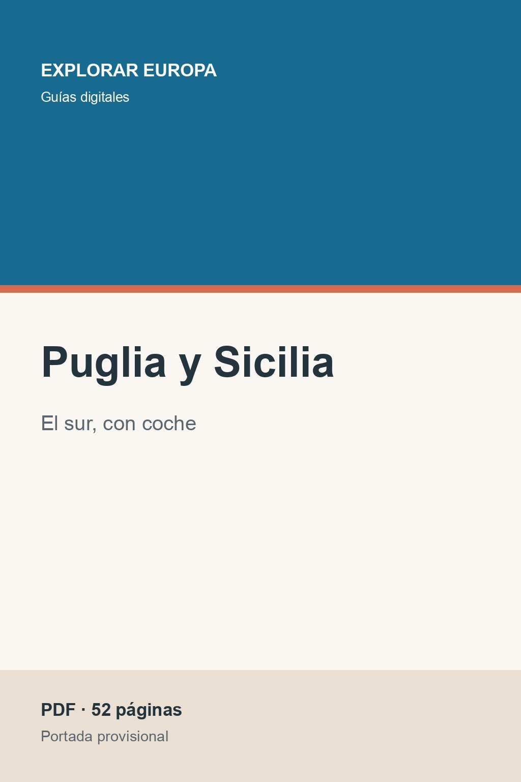 Portada de la guía «Puglia y Sicilia»