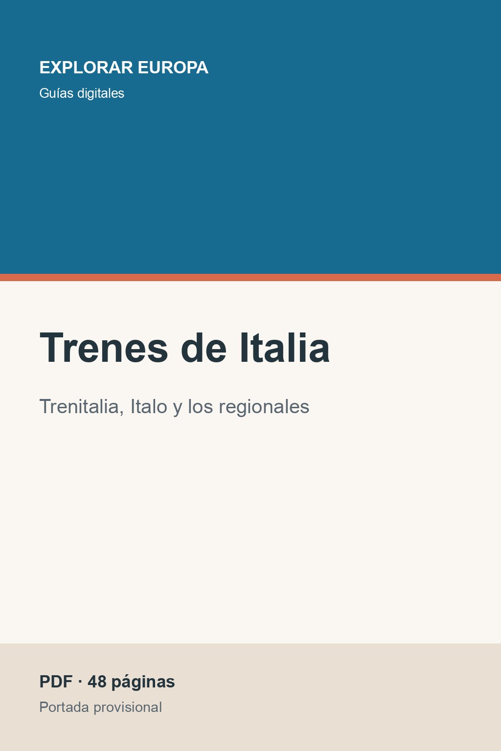 Portada de la guía «Trenes de Italia»