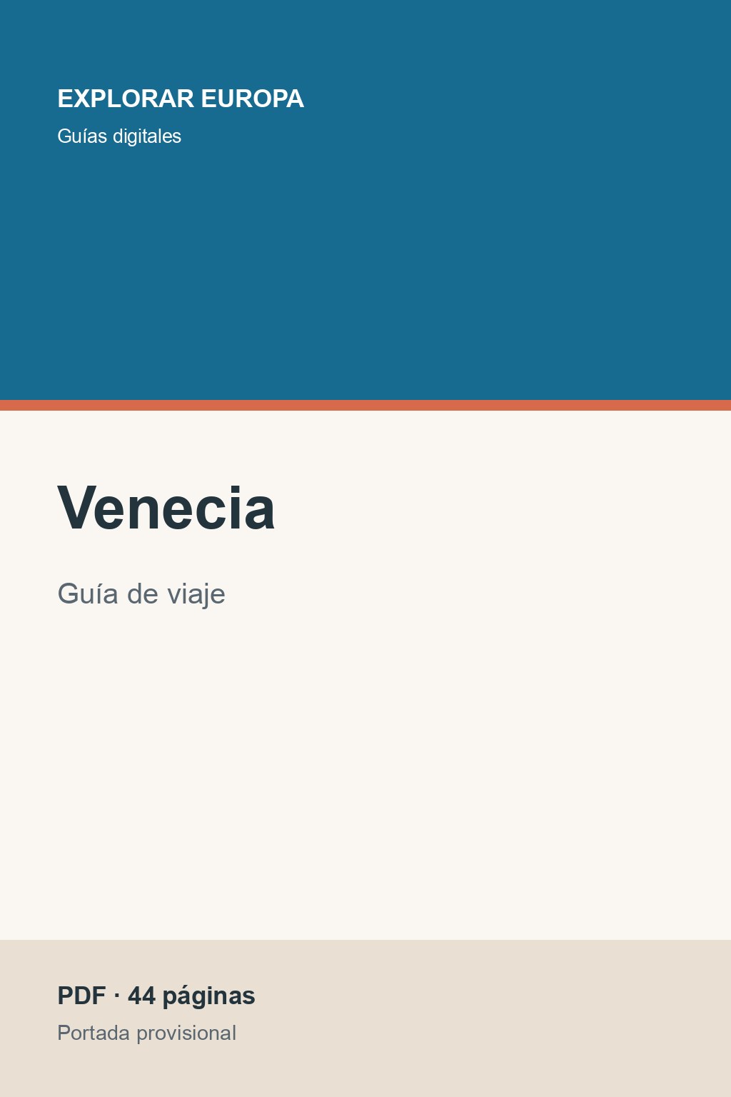 Portada de la guía «Venecia»